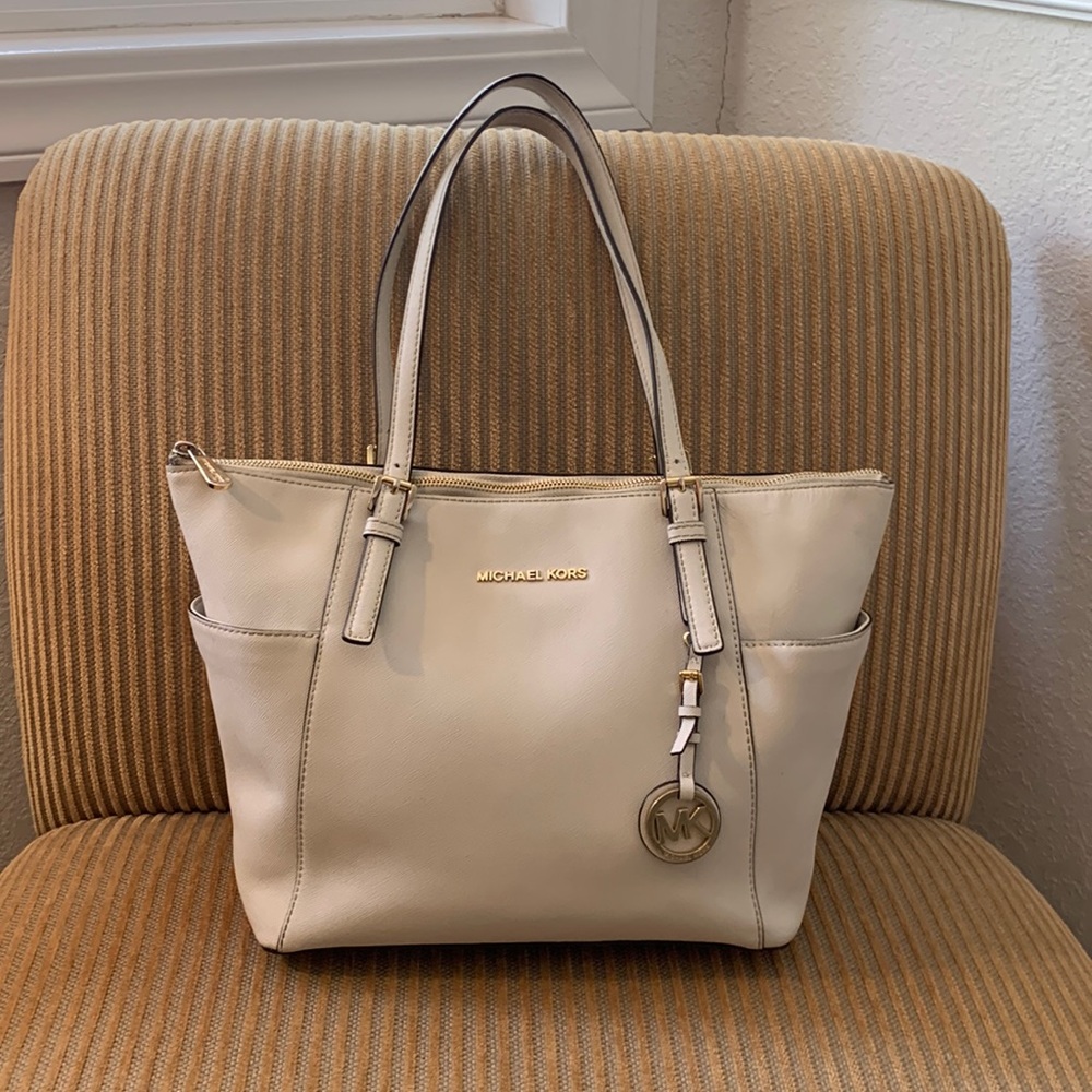 Michael Kors creamy white tote